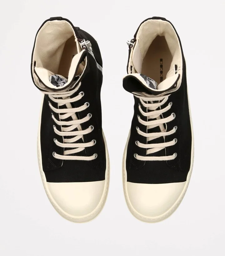 Rick Owens Drkshdw Denim High-Top Sneakers - Image 4