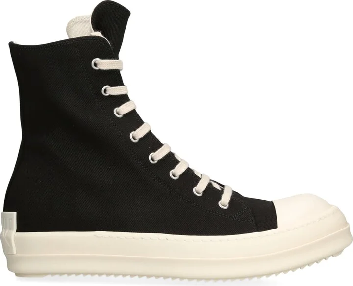 Rick Owens Drkshdw Denim High-Top Sneakers