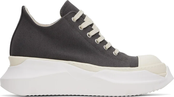 Rick Owens DRKSHDW Gray Hollywood Abstract Low Sneaks Sneakers