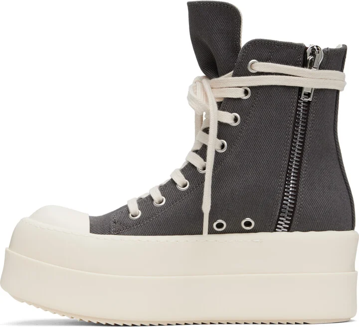 Rick Owens DRKSHDW Gray Hollywood Double Bumper Sneaks Sneakers - Image 3