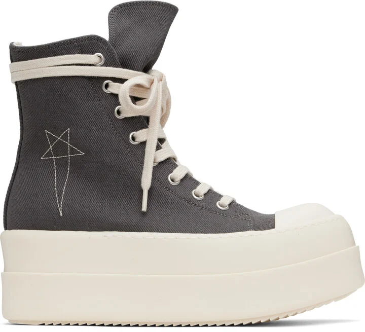 Rick Owens DRKSHDW Gray Hollywood Double Bumper Sneaks Sneakers