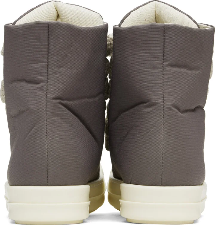 Rick Owens DRKSHDW Gray Hollywood Jumbo Lace Puffer Sneaks Sneakers - Image 2