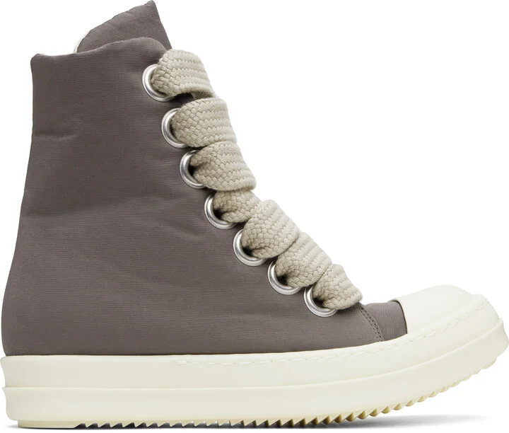 Rick Owens DRKSHDW Gray Hollywood Jumbo Lace Puffer Sneaks Sneakers