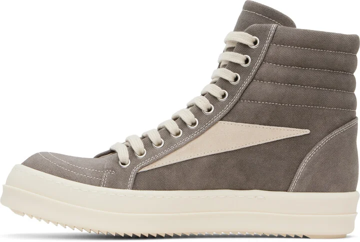 Rick Owens DRKSHDW Gray Hollywood Vintage High Sneakers - Image 3