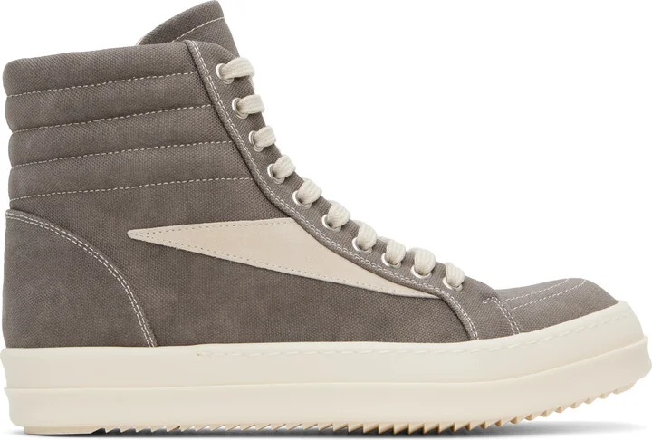 Rick Owens DRKSHDW Gray Hollywood Vintage High Sneakers