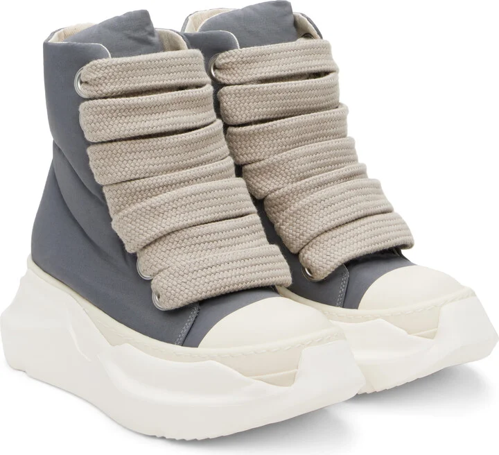 Rick Owens DRKSHDW Gray Porterville Jumbo Laced Abstract Sneakers - Image 4
