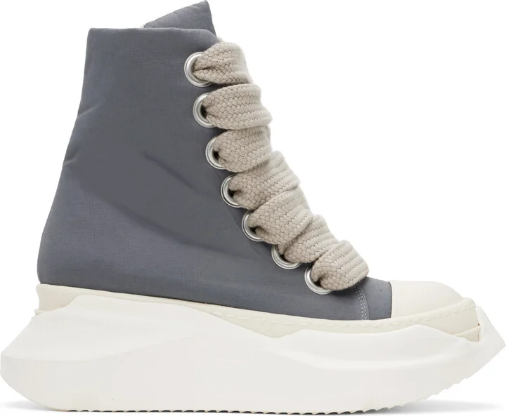 Rick Owens DRKSHDW Gray Porterville Jumbo Laced Abstract Sneakers