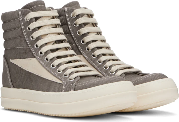 Rick Owens DRKSHDW Gray Vintage High Sneaks Sneakers - Image 4