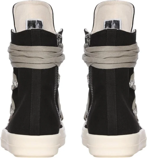 Rick Owens Drkshdw Megalace Overdyed Denim Sneakers - Image 4
