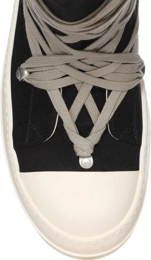Rick Owens Drkshdw Megalace Overdyed Denim Sneakers - Image 5