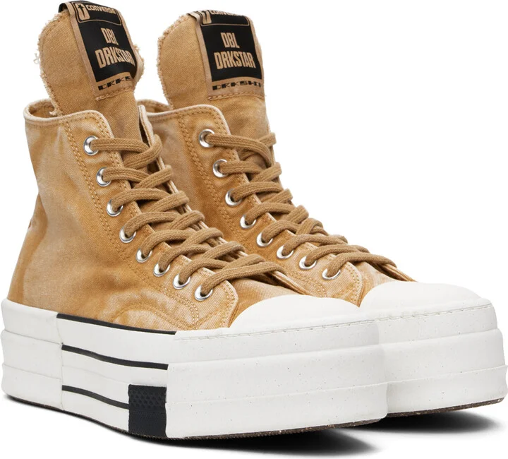 Rick Owens DRKSHDW Orange Converse Edition DBL Drkstar Sneakers - Image 4