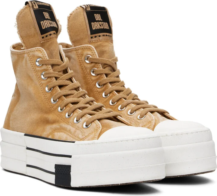 Rick Owens DRKSHDW Orange Converse Edition DBL Drkstar Sneakers - Image 4