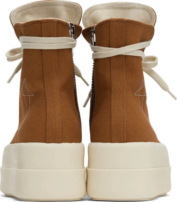 Rick Owens DRKSHDW Orange Hollywood Double Bumper Sneaks Sneakers - Image 2