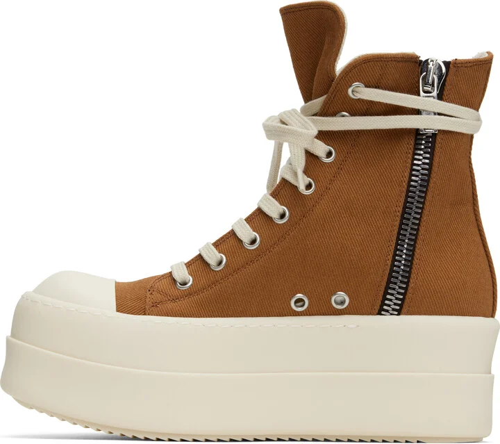 Rick Owens DRKSHDW Orange Hollywood Double Bumper Sneaks Sneakers - Image 3