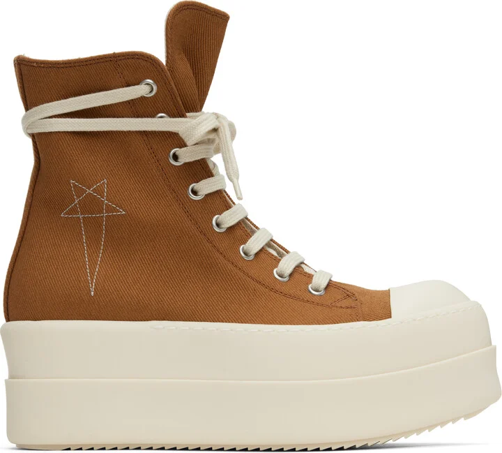 Rick Owens DRKSHDW Orange Hollywood Double Bumper Sneaks Sneakers