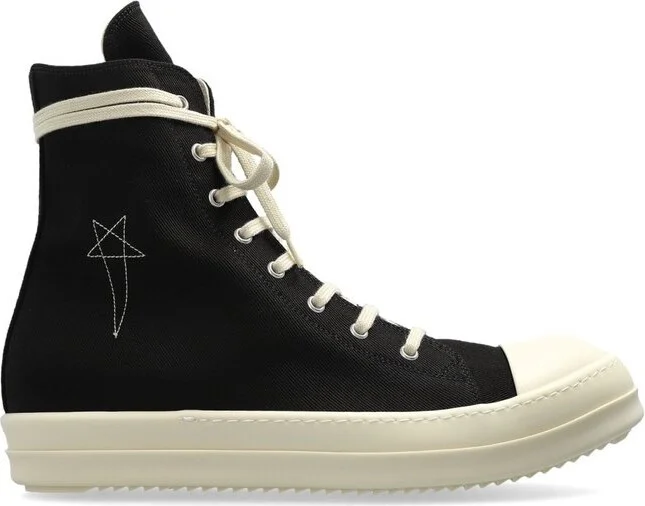 Rick Owens DRKSHDW Round Toe Lace-Up Sneakers