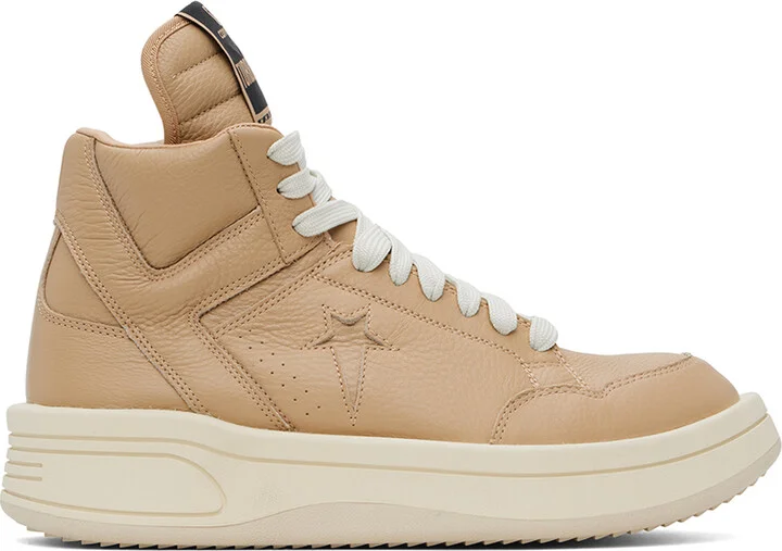 Rick Owens DRKSHDW Tan Converse Edition TURBOWPN Mid Sneakers