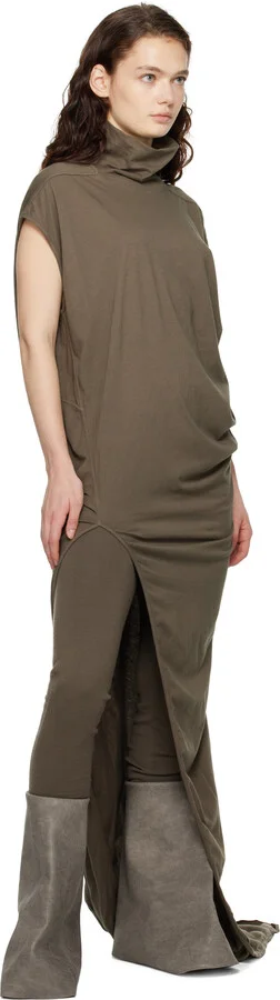 Rick Owens DRKSHDW Taupe Low Fetish Boots - Image 5