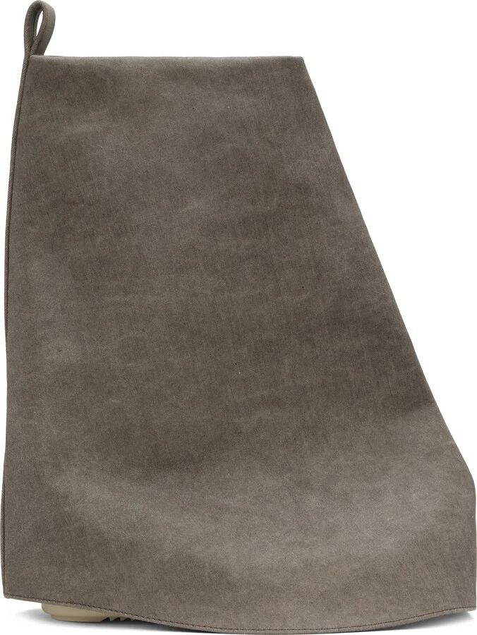 Rick Owens DRKSHDW Taupe Low Fetish Boots