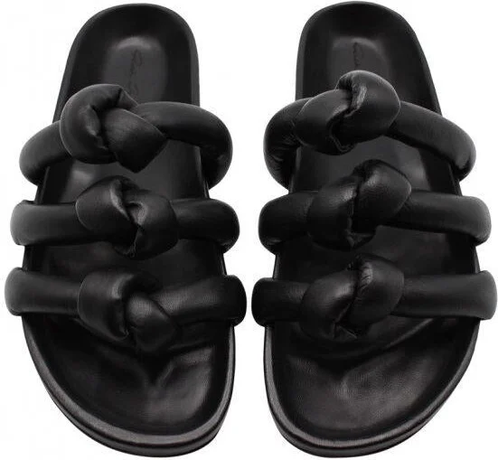 Rick Owens Fogachine Knotted Open-Toed Slip On Sandal Shoes - Image 3