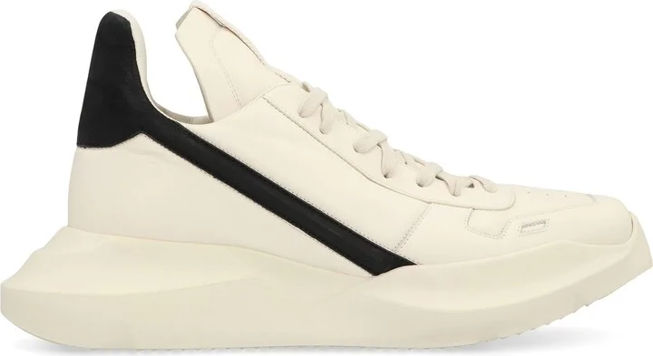 Rick Owens Geo Geth Leather High-Top Sneakers - Image 2