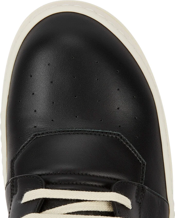 Rick Owens Geobasket Black Leather High-top Sneakers - Image 4