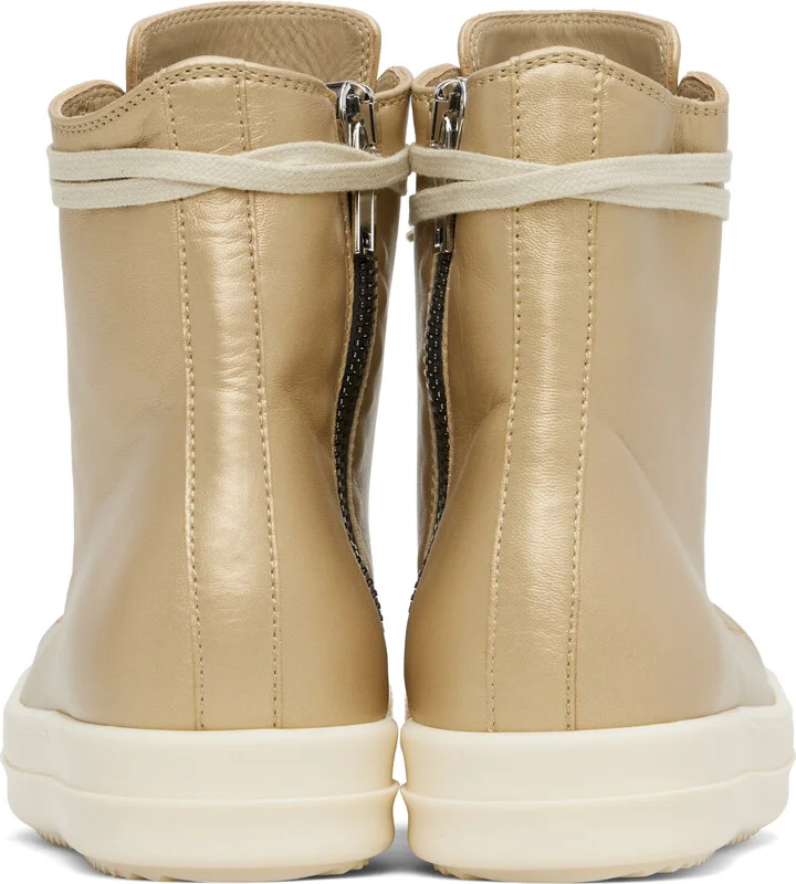 Rick Owens Gold Hollywood Sneakers - Image 2