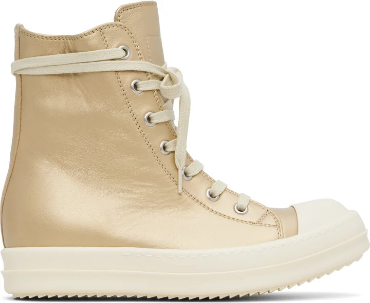 Rick Owens Gold Hollywood Sneakers