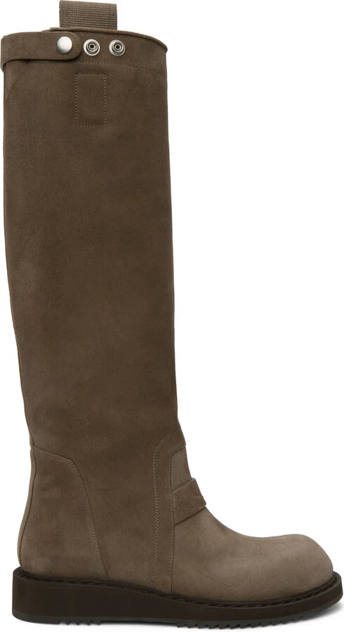 Rick Owens Gray Anthem Jack Boots