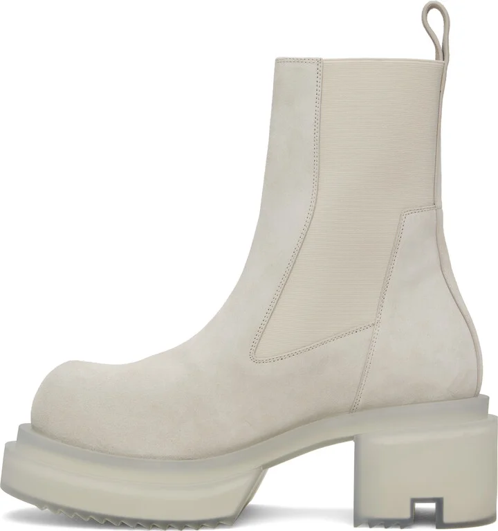 Rick Owens Gray Hollywood Beatle Bogun Chelsea Boots - Image 3