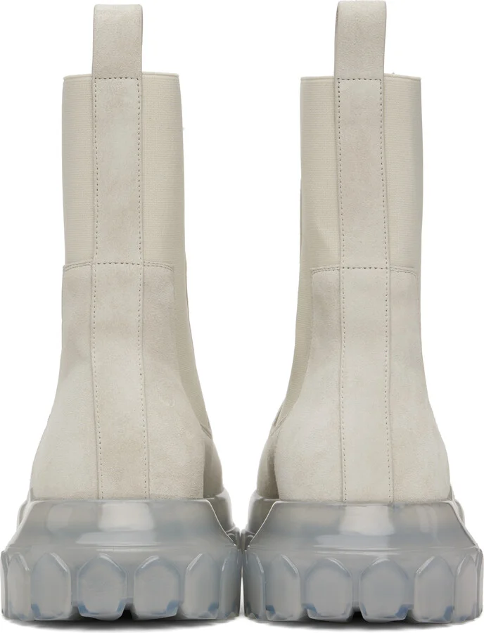 Rick Owens Gray Hollywood Beatle Bozo Tractor Chelsea Boots - Image 2
