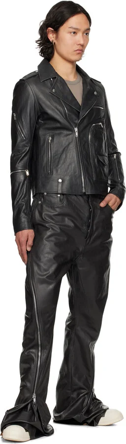 Rick Owens Gray Hollywood Leather Sneakers - Image 5