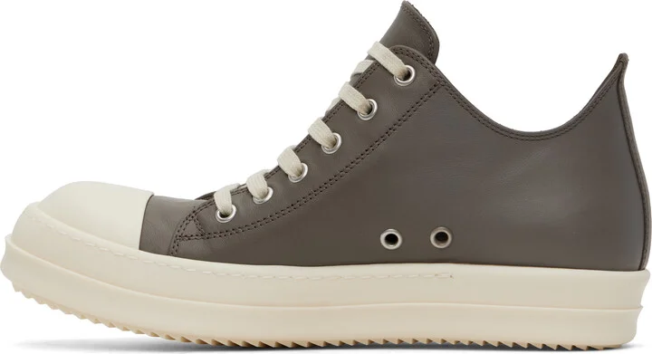Rick Owens Gray Hollywood Low Sneakers - Image 3