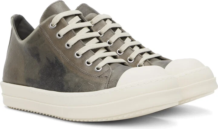 Rick Owens Gray Hollywood Low Sneaks Sneakers - Image 4