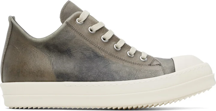 Rick Owens Gray Hollywood Low Sneaks Sneakers