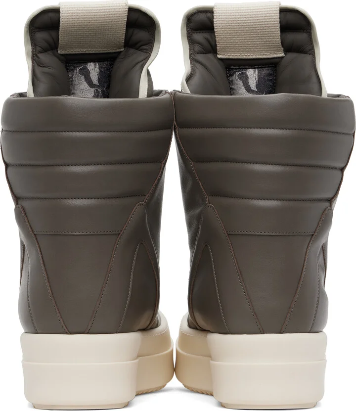 Rick Owens Gray Hollywood Mega Geobasket Sneakers - Image 2