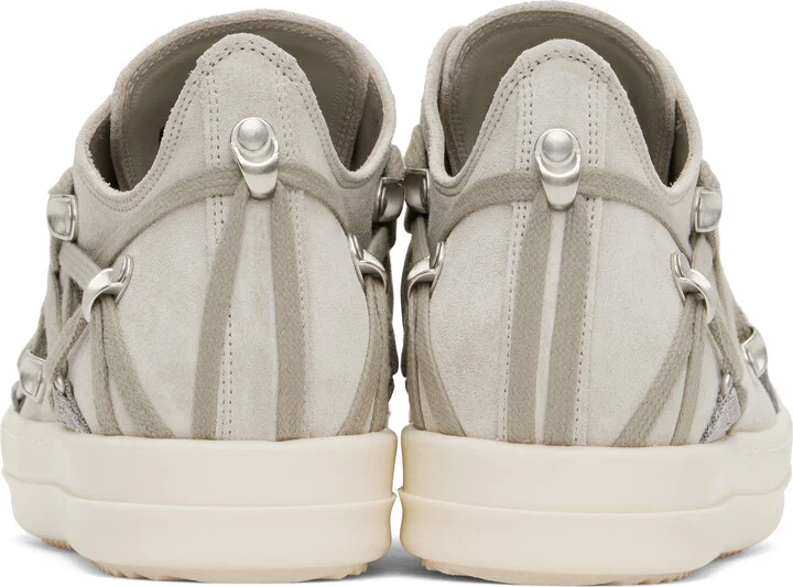 Rick Owens Gray Hollywood Megalace Low Sneaks Sneakers - Image 2