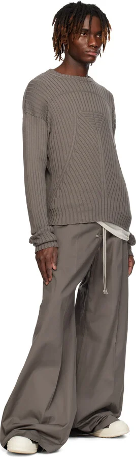 Rick Owens Gray Hollywood Nubuck Sneakers - Image 5