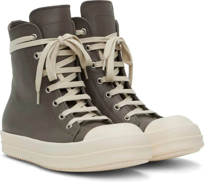 Rick Owens Gray Hollywood Sneakers - Image 4