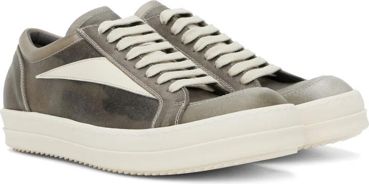Rick Owens Gray Hollywood Vintage Sneaks Sneakers - Image 4