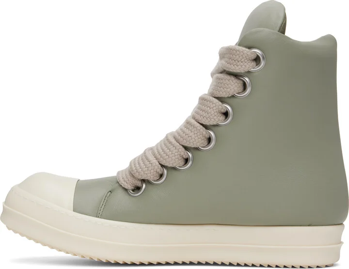 Rick Owens Green Hollywood Jumbolace Sneakers - Image 3