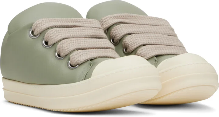 Rick Owens Green Hollywood Jumbolace Sneakers - Image 4