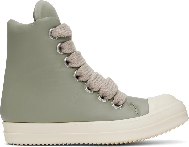 Rick Owens Green Hollywood Jumbolace Sneakers