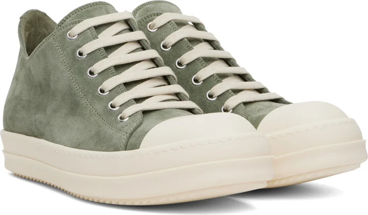 Rick Owens Green Hollywood Low Sneakers - Image 4