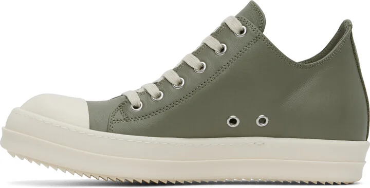 Rick Owens Green Hollywood Low Sneakers - Image 3