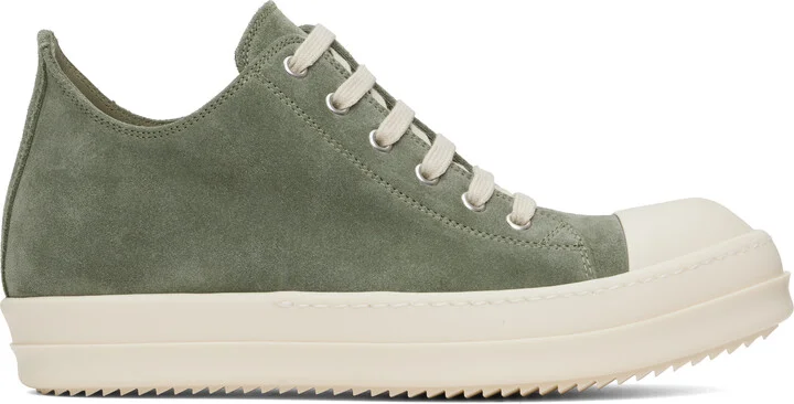 Rick Owens Green Hollywood Low Sneakers