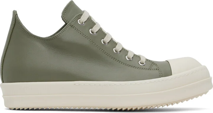 Rick Owens Green Hollywood Low Sneakers