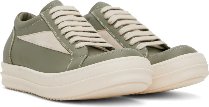 Rick Owens Green Hollywood Vintage Sneakers - Image 4