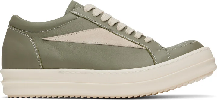 Rick Owens Green Hollywood Vintage Sneakers