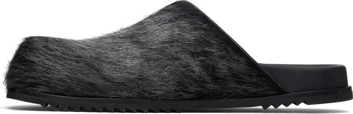 Rick Owens Gunmetal Hollywood Granola Mules - Image 3